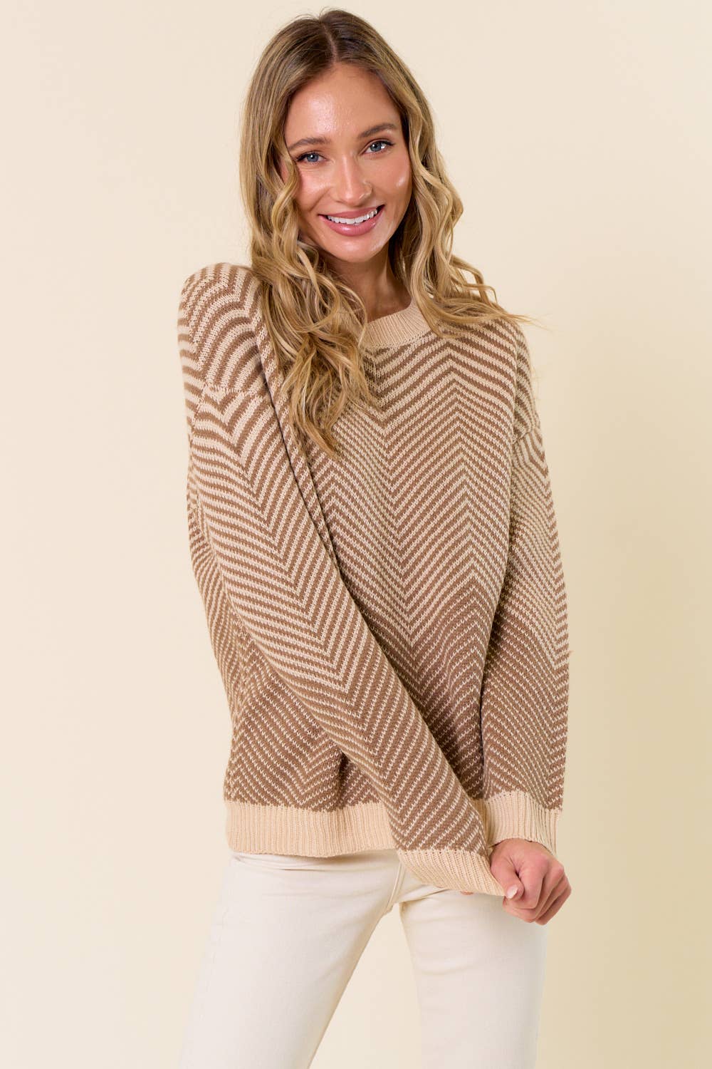 Totally Twisted Sweater: MOCHA