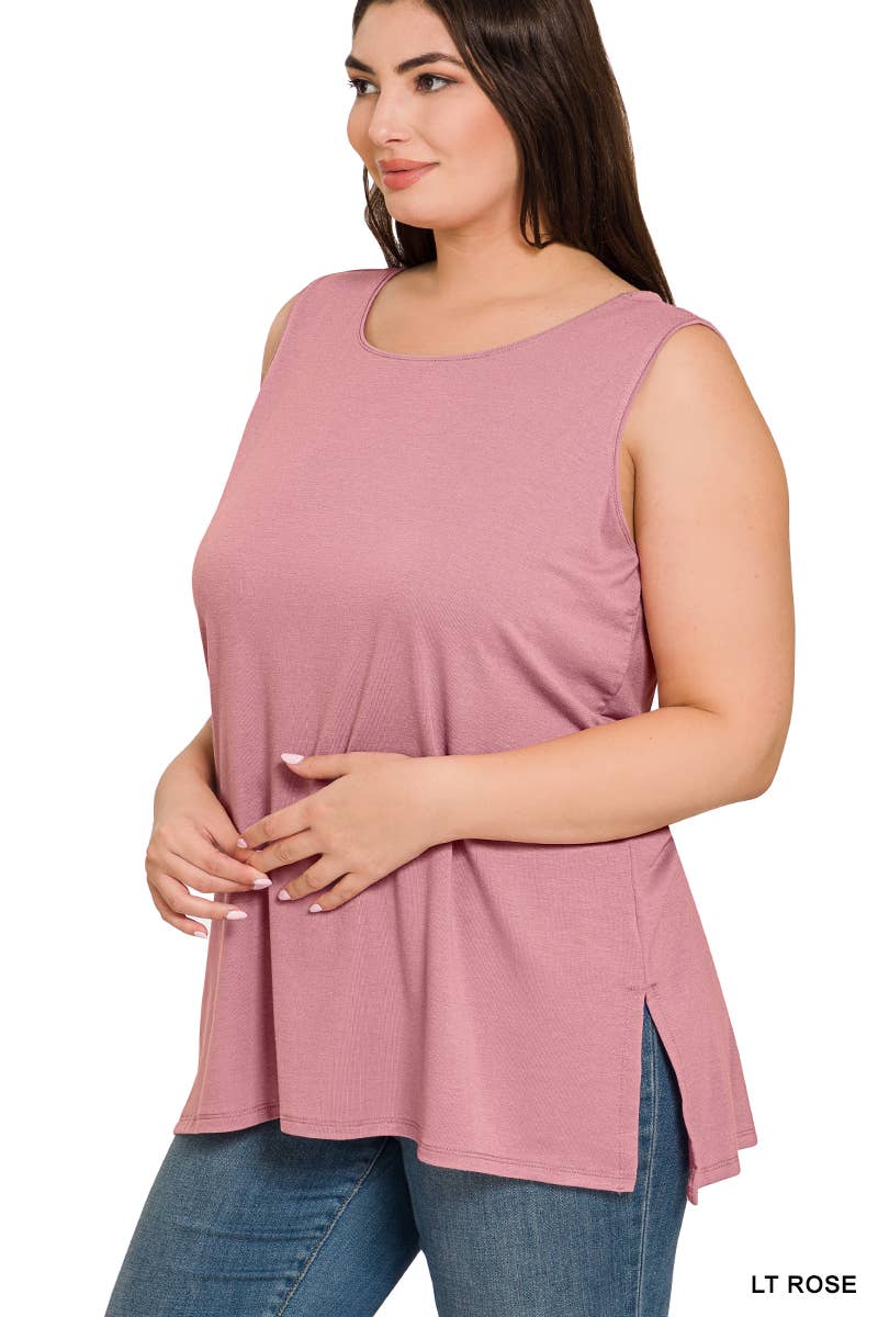 Plus Size Round Top Tank
