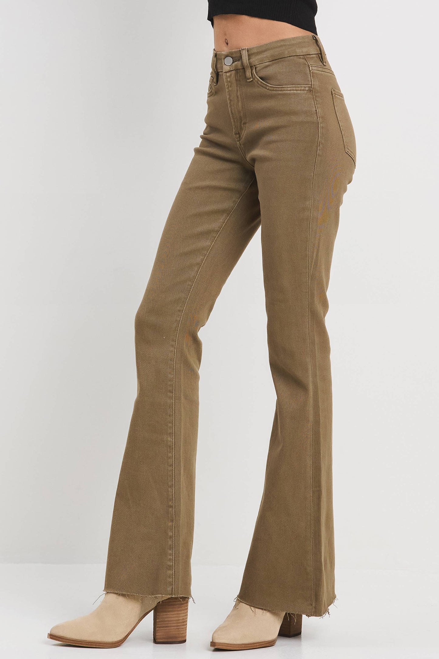 High Rise Army Green Flare