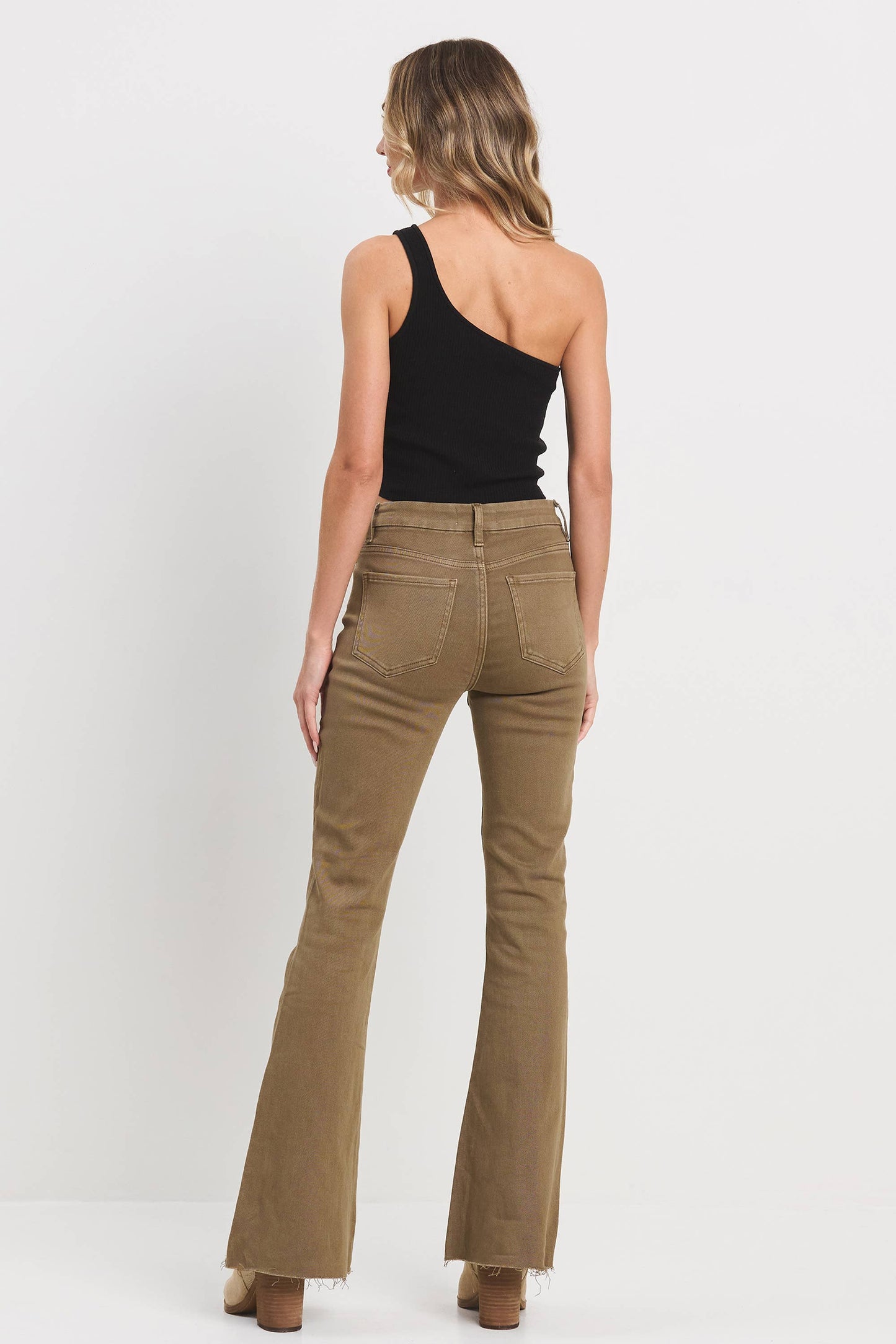 High Rise Army Green Flare