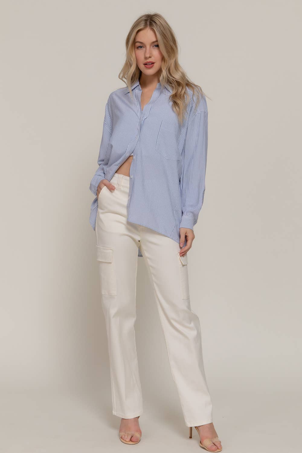 Dolman Sleeve Stripe Shirt