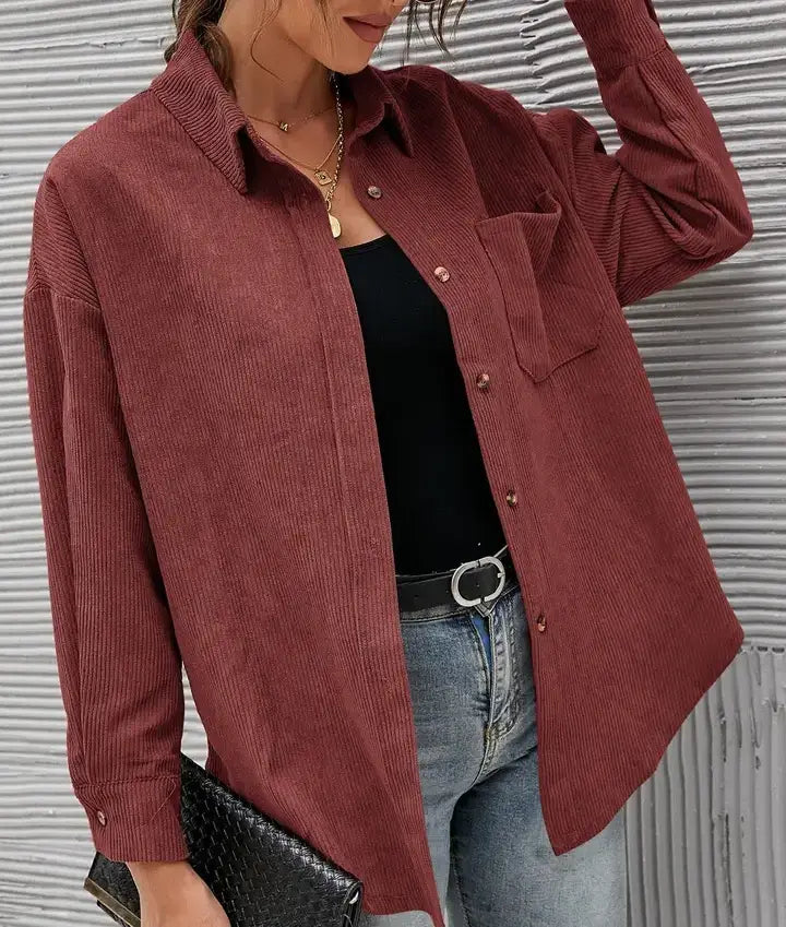 Loose Casual Corduroy Shirt