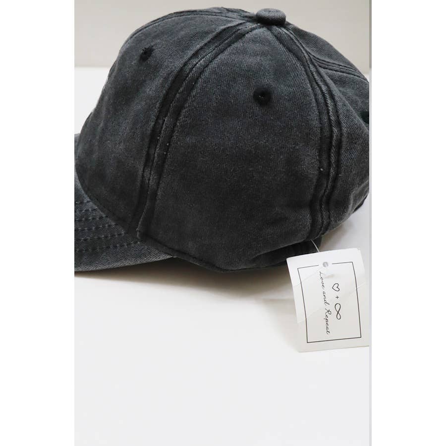 Bad Hair Day Embroidered Washed Baseball Cap: BLACK