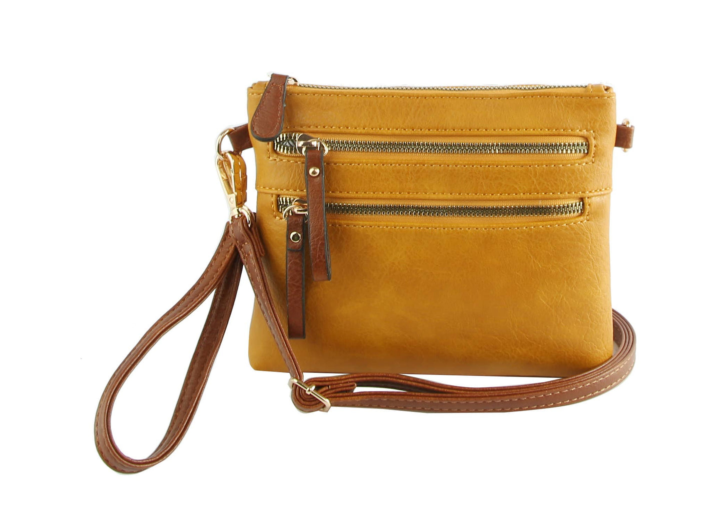 Crossbody Purse for Women Multi Pockets Handbag: Camel
