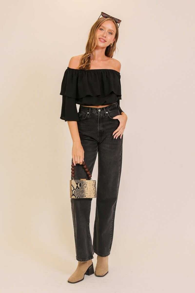 Ruffle Off-shoulder Top