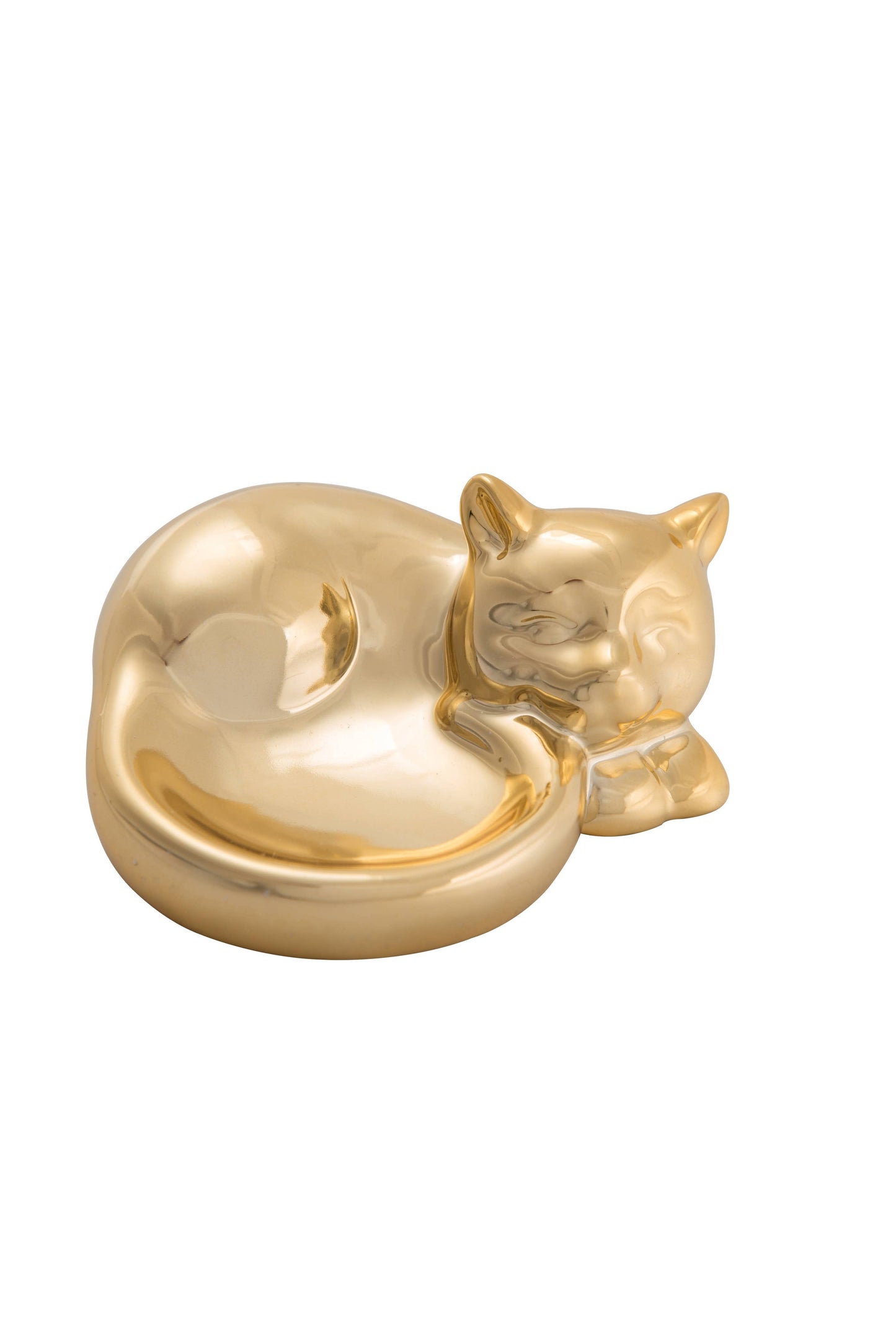 Gold Cat Metal Trinket Tray
