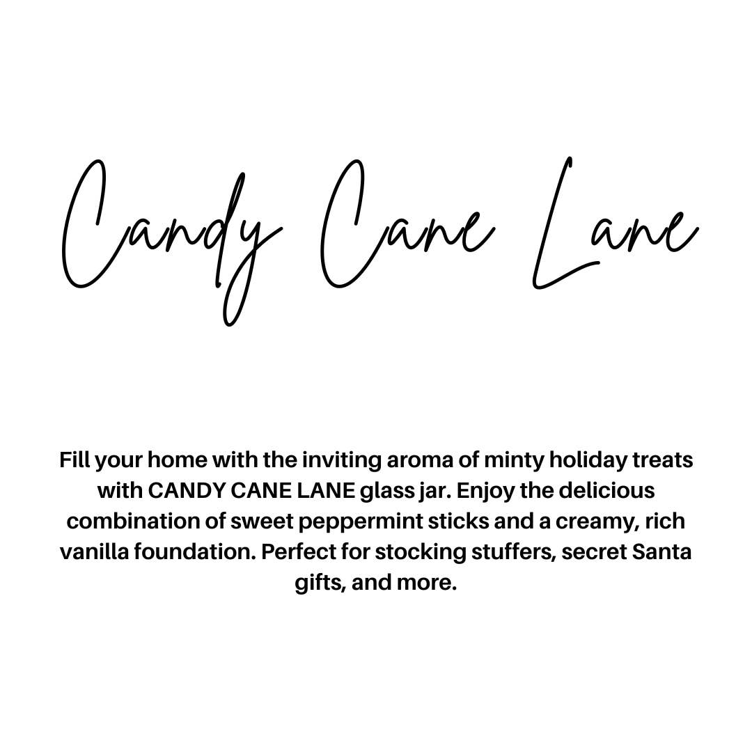 CANDY CANE LANE | HOLIDAY CANDLE | 100% SOY WAX | 8 OZ