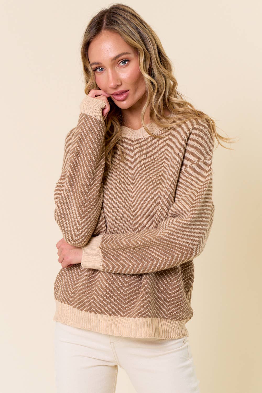 Totally Twisted Sweater: MOCHA