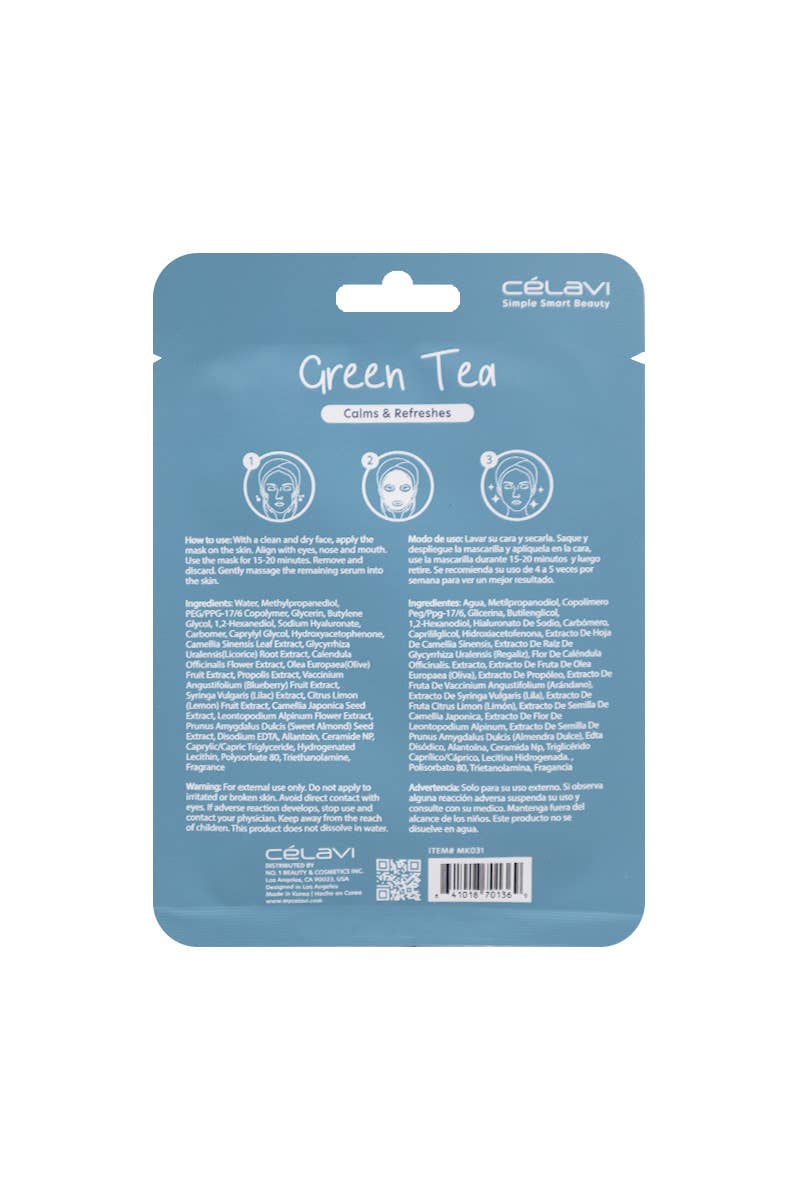Green Tea Facial Mask Calm & Refresh - 24pc