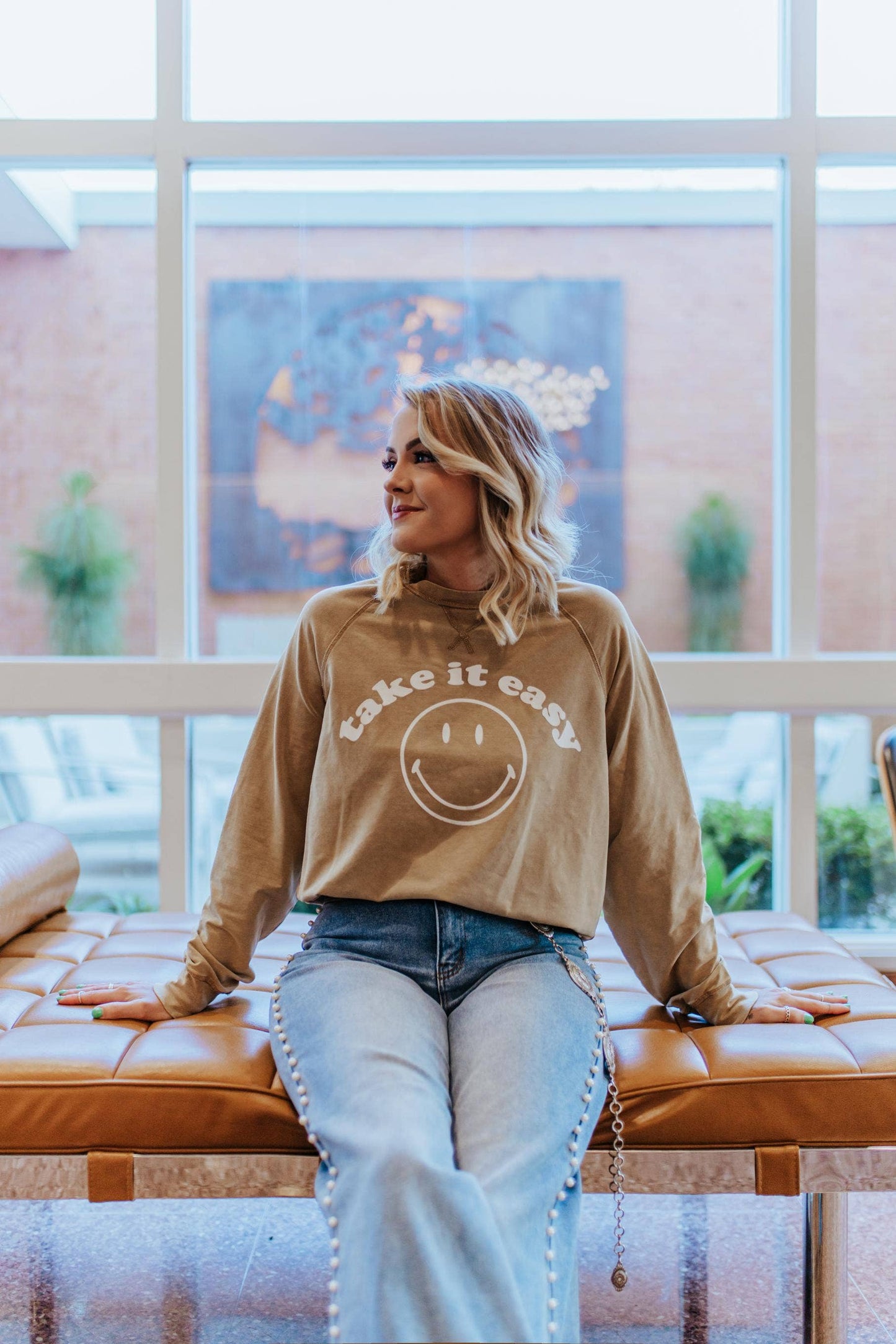Take it Easy Acid Wash Top
