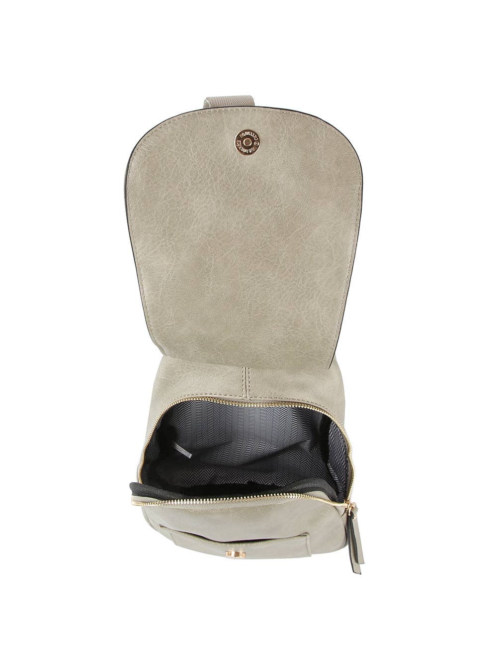 Front Crossbody Sling Fashion Bag: Grey