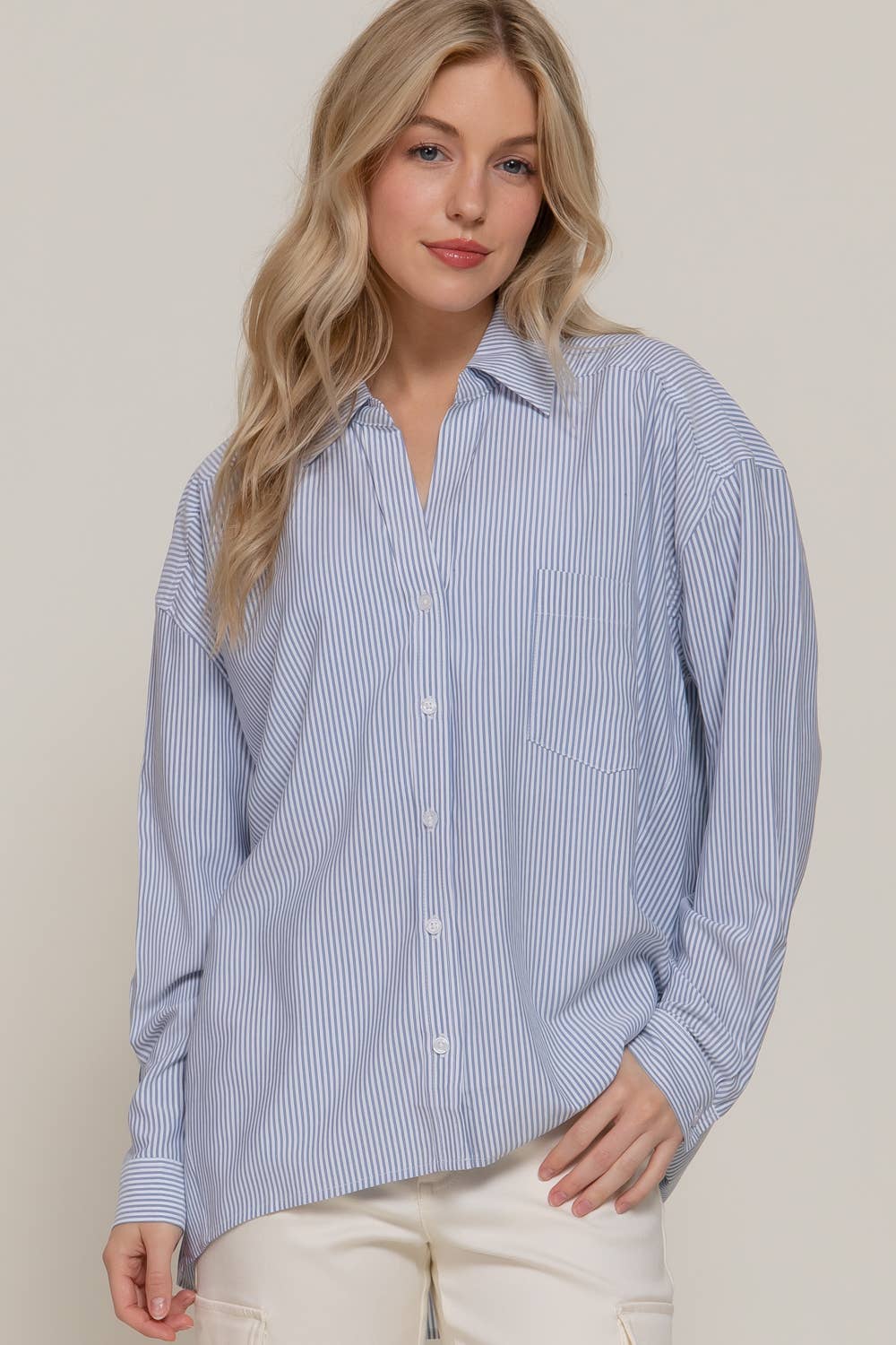 Dolman Sleeve Stripe Shirt