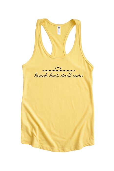 Beach Hair Tank: Yellow