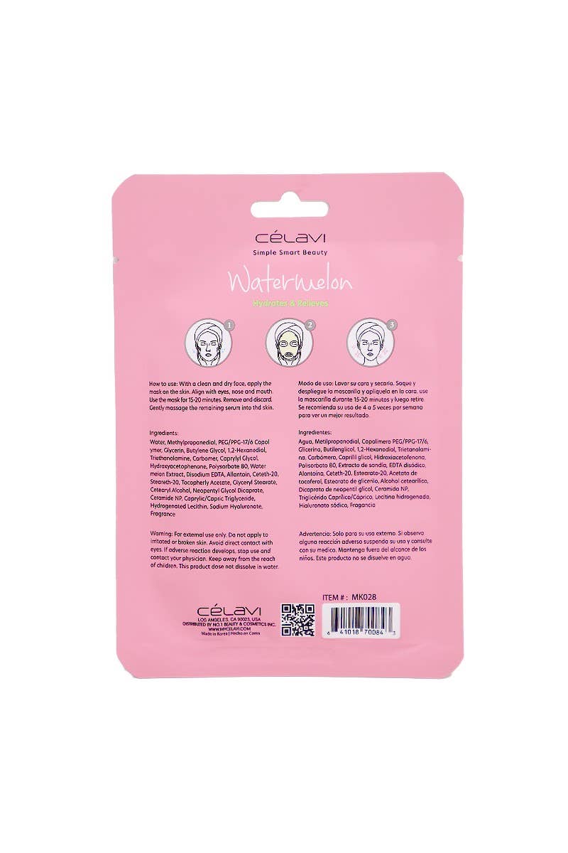 Watermelon Facial Mask Hydrating - 24 pcs