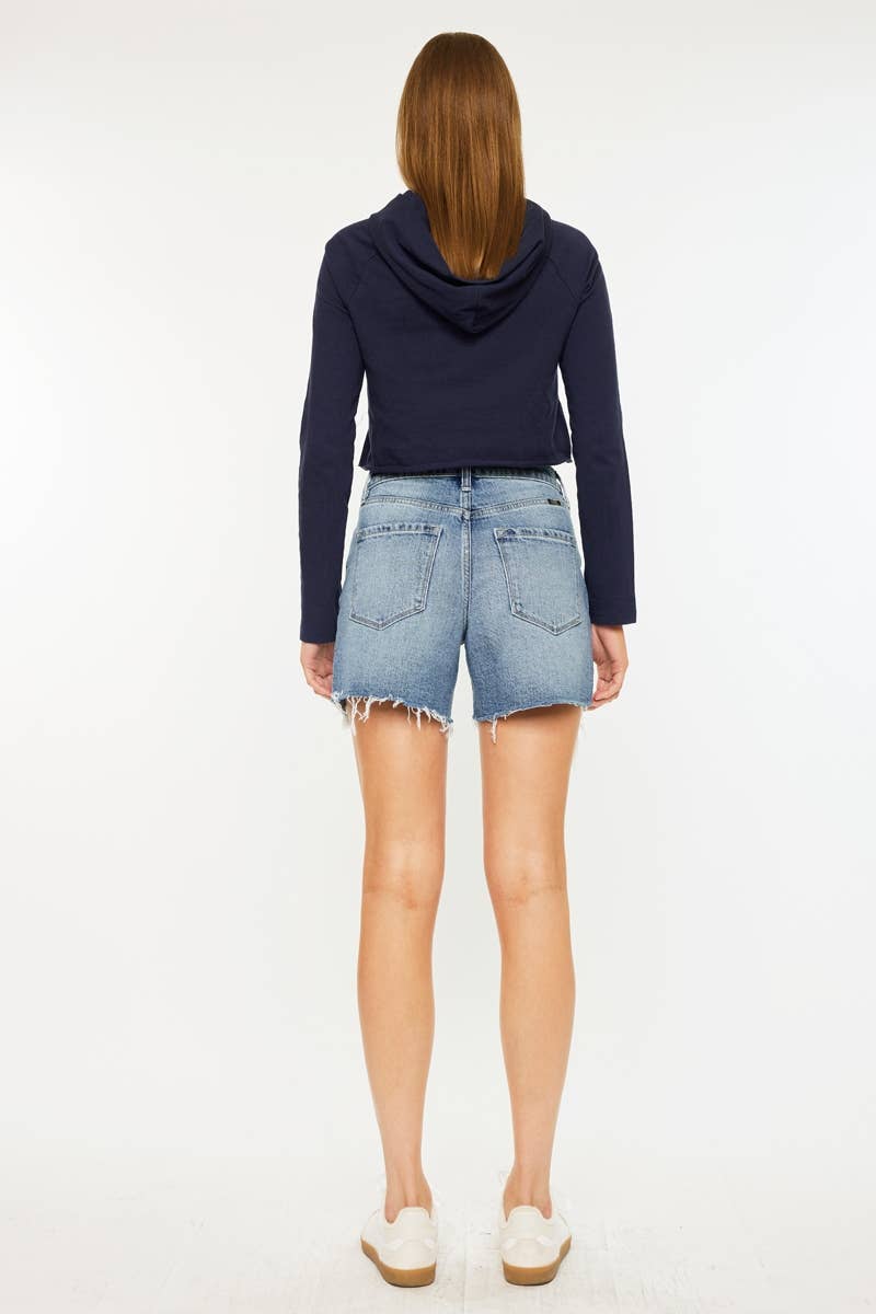 HIGH RISE DENIM SHORTS | KANCAN