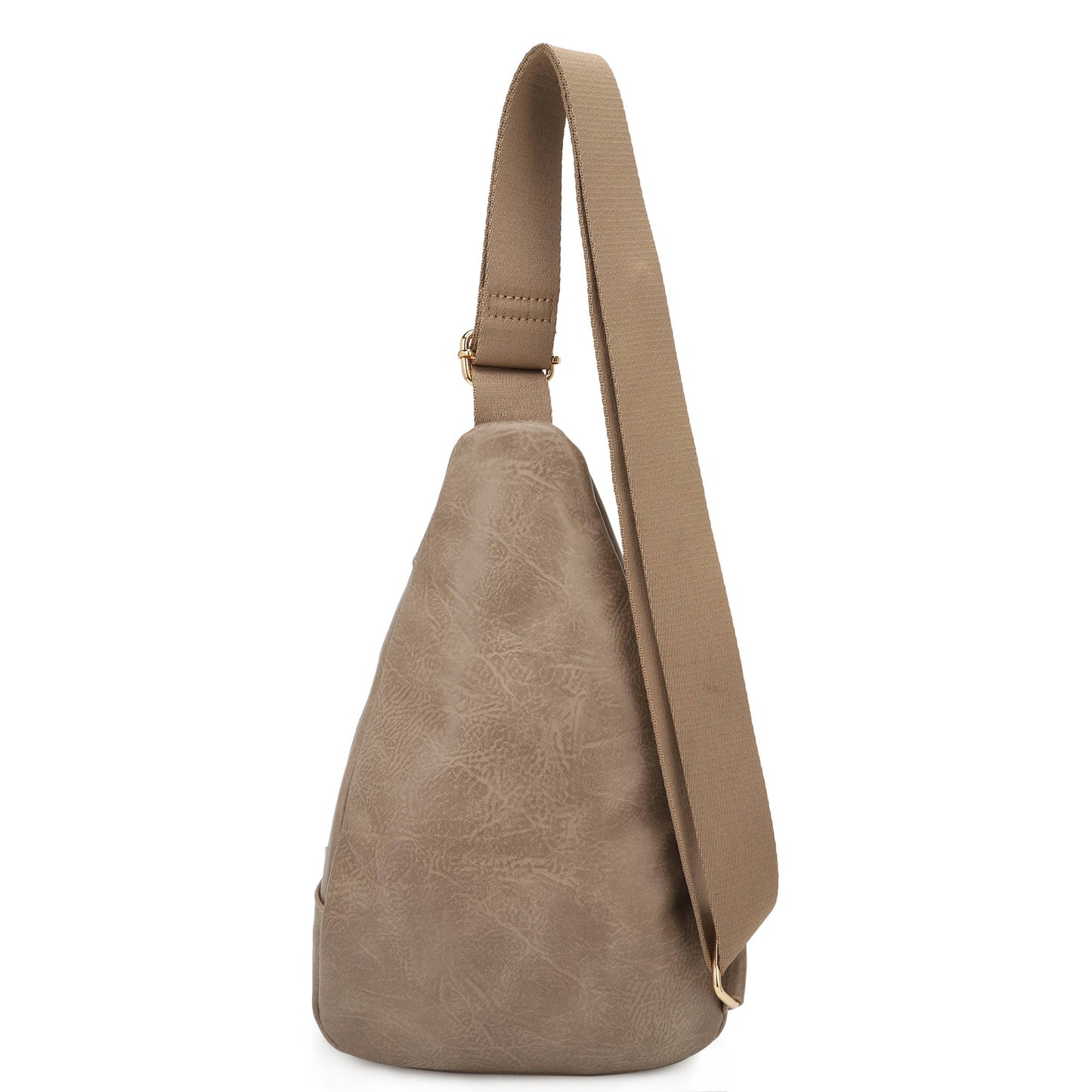 Jacqueline Paisley Tooling Embossed Sling Bag with Turnlock: Light stone