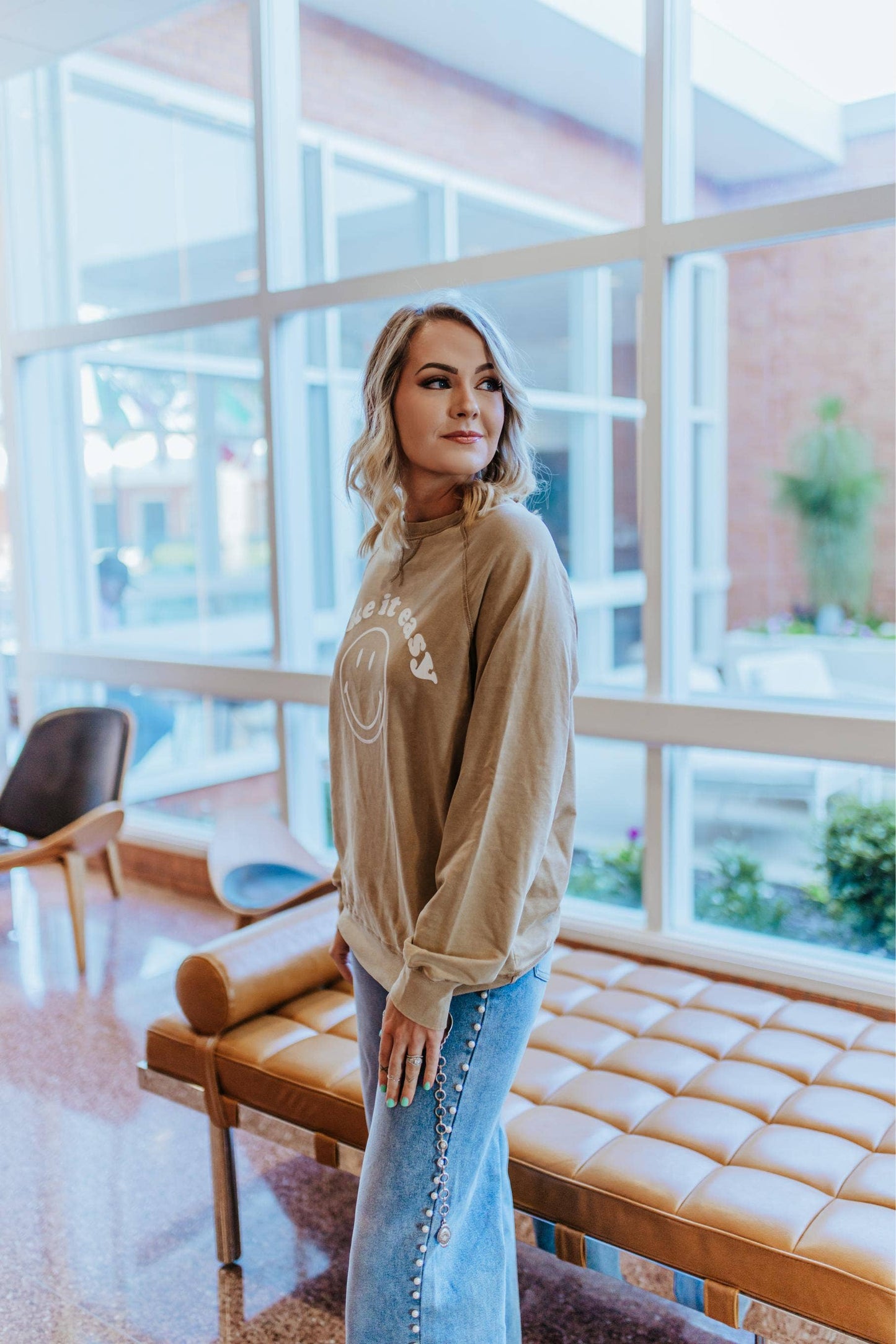 Take it Easy Acid Wash Top