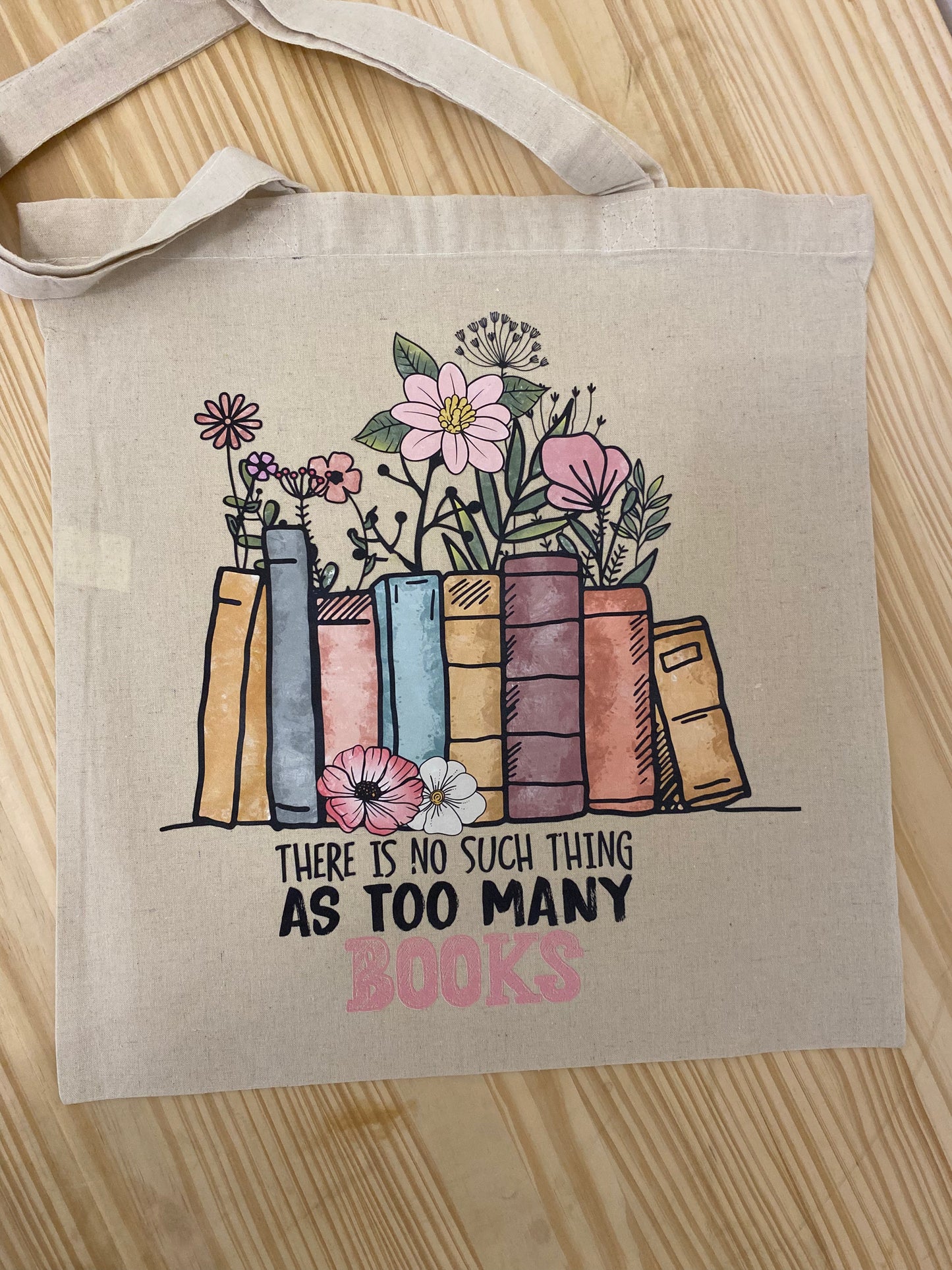 No Such Thing As Too Many Books Canvas Bag
