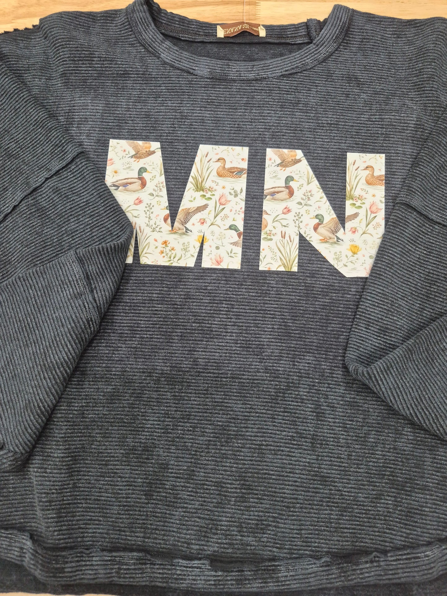 MN Acid Washed Double Ribbed Pullover