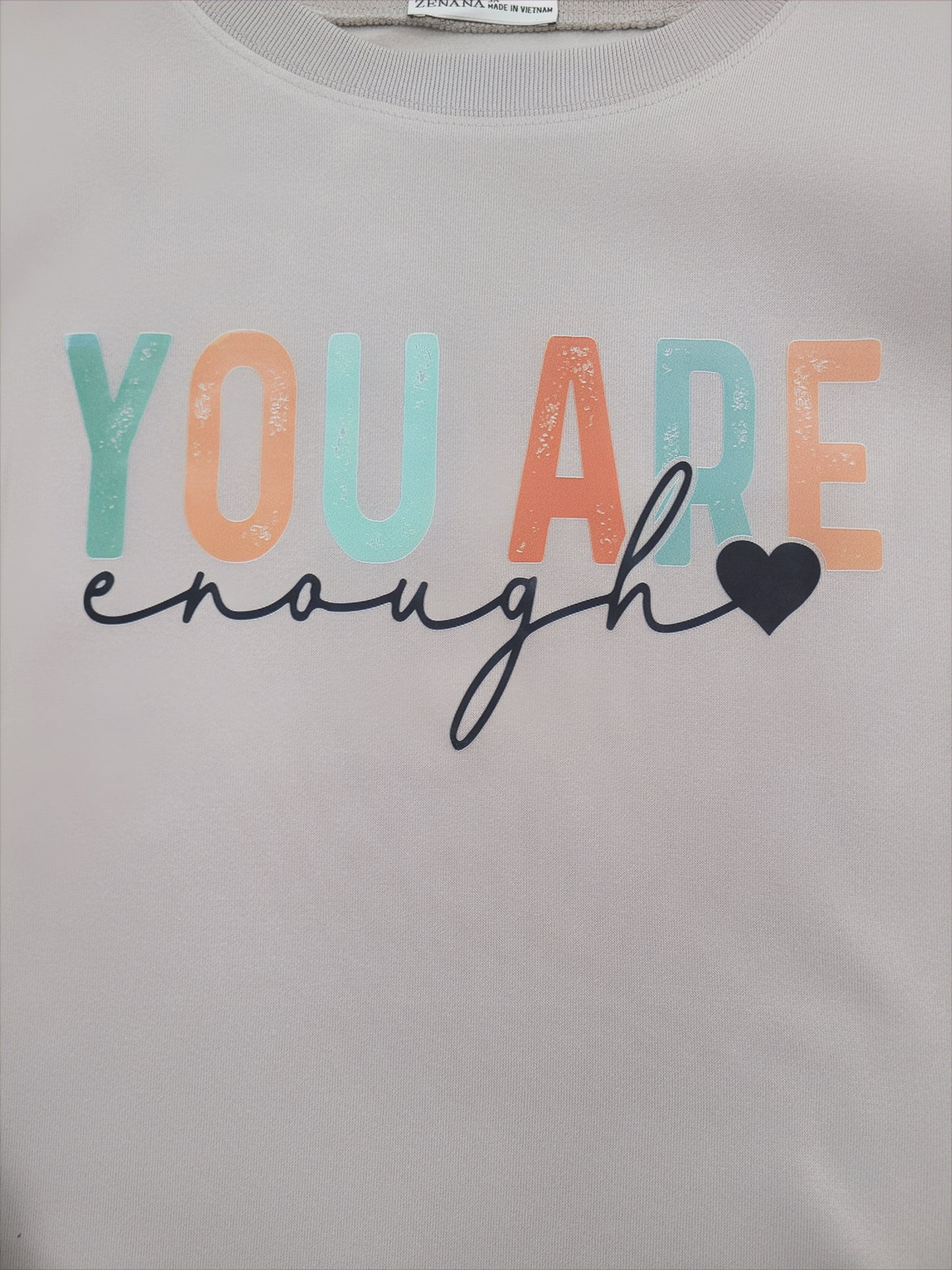 You Are Enough Fleece Crewneck