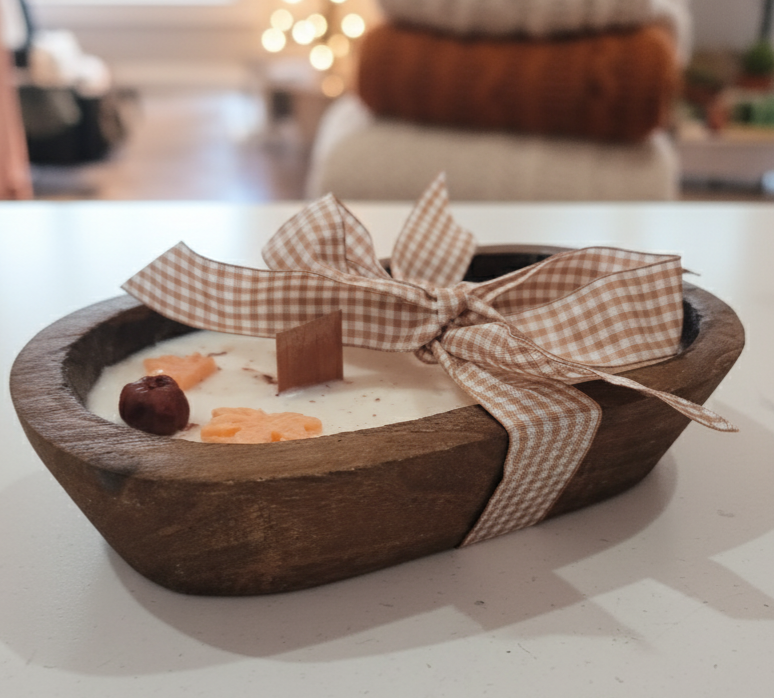 Fall Dough Bowl Candle