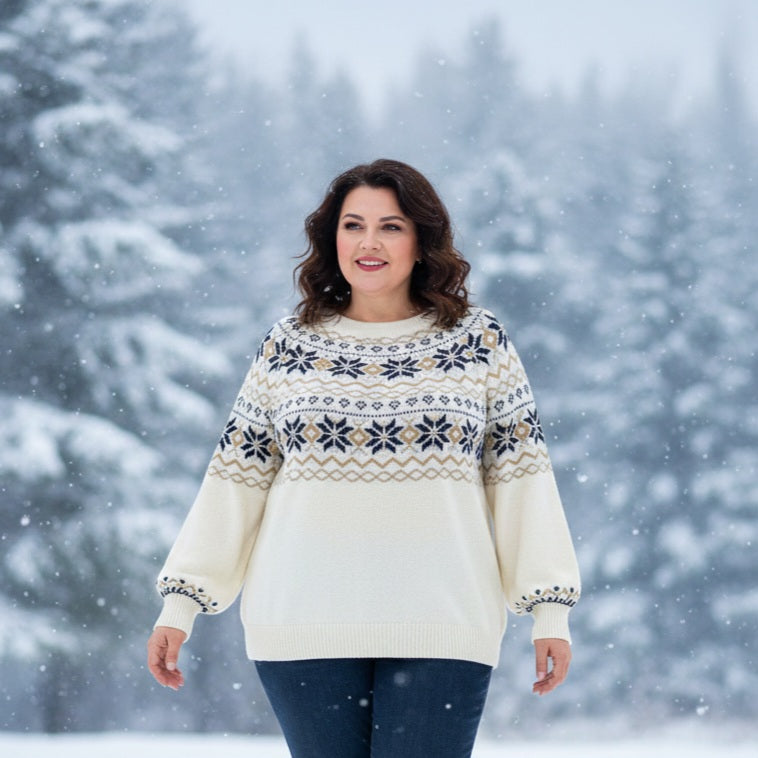 Snowflakes Crewneck Sweater