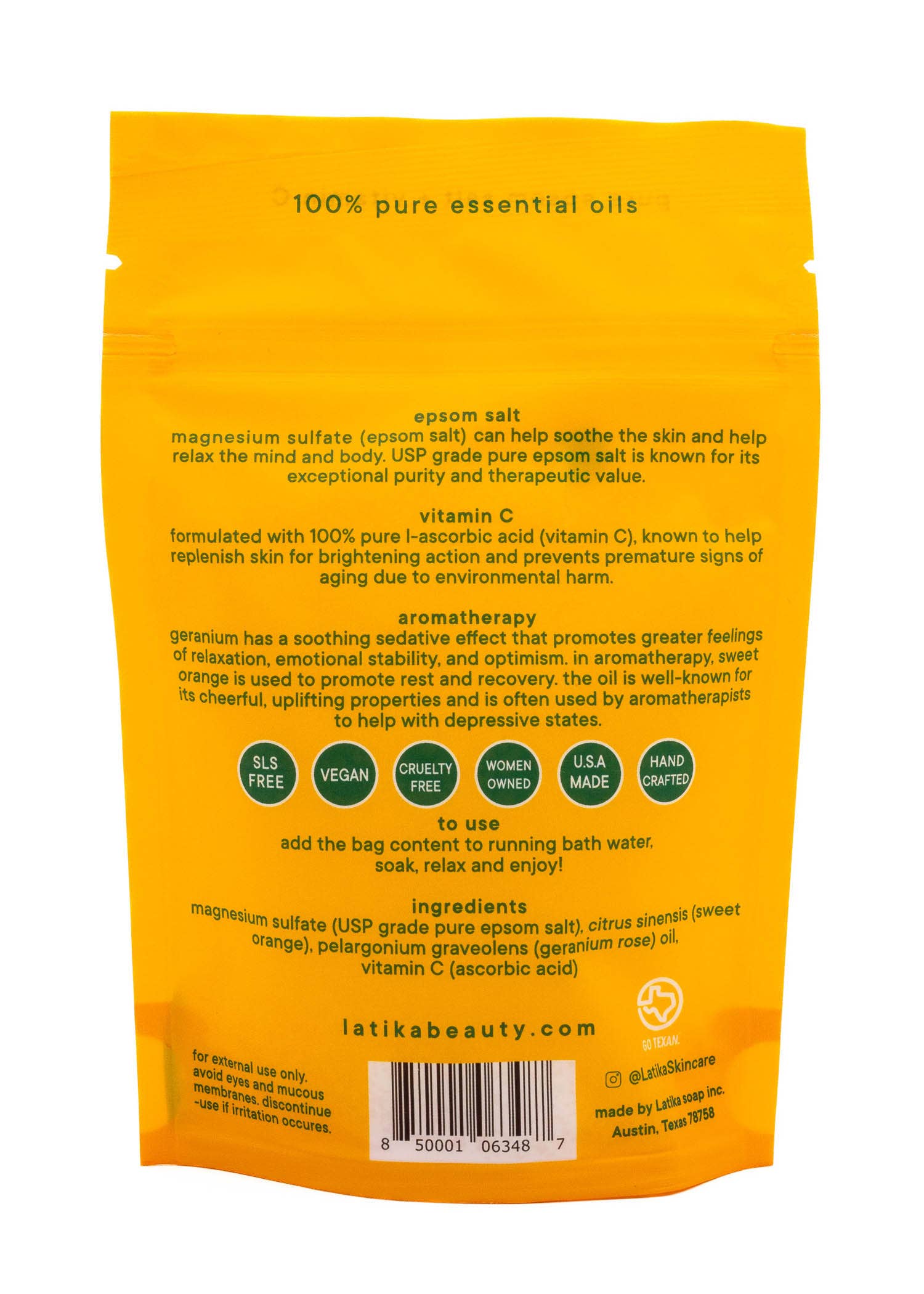 Vitamin C Epsom Bath Soak