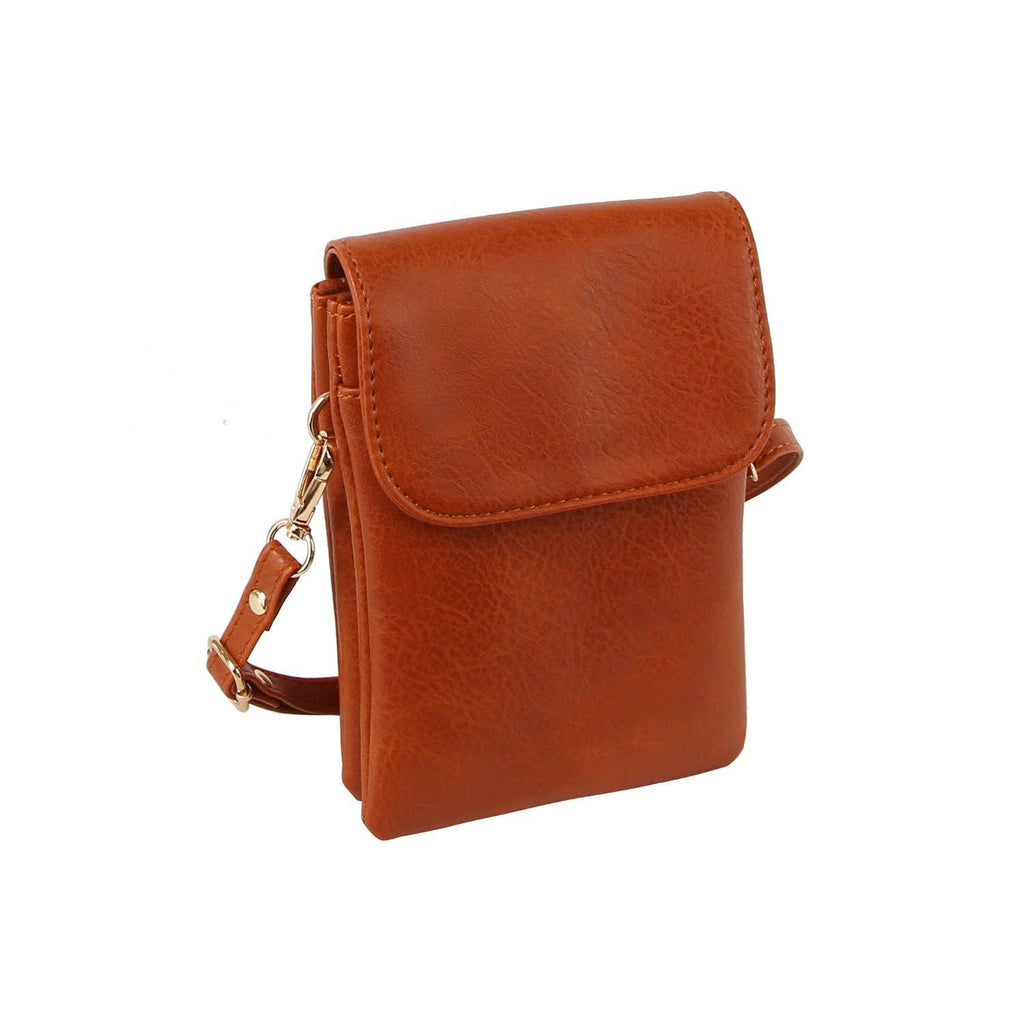 Crossbody Bag Cell Phone Bag Wallet Purses Adjustable: Brown