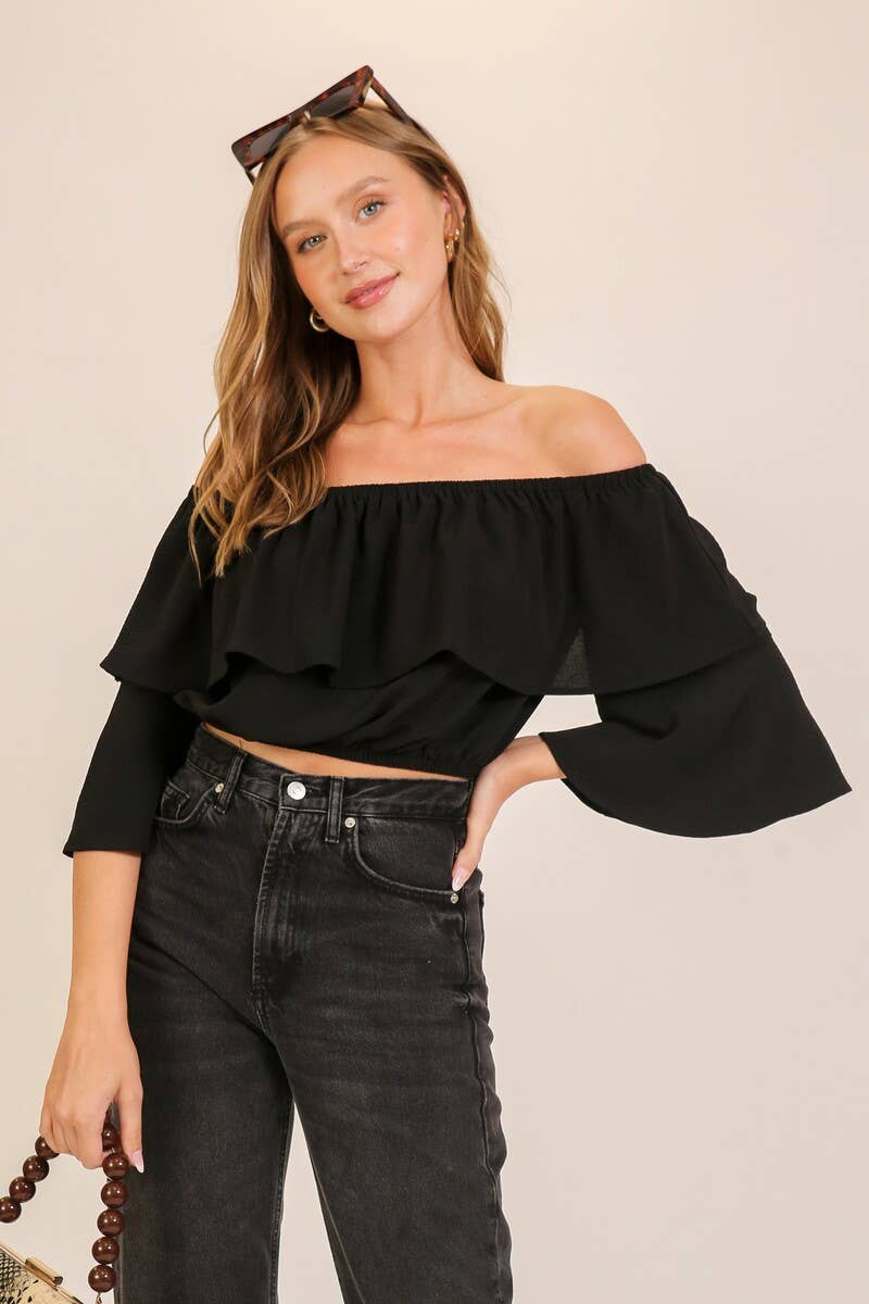Ruffle Off-shoulder Top