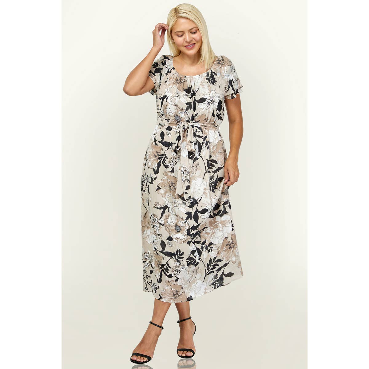 VINTAGE BLOSSOM FLUTTER DRESS