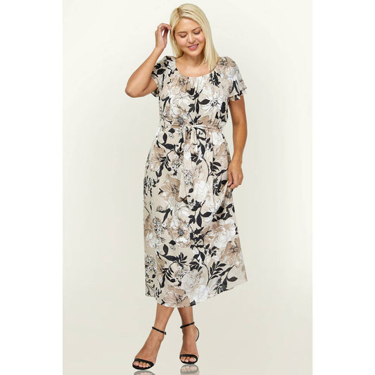 VINTAGE BLOSSOM FLUTTER DRESS