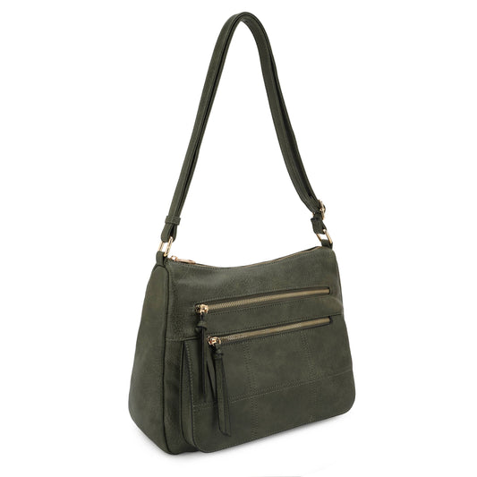 Ada Women Multi Pocket Slouchy Crossbody Bag