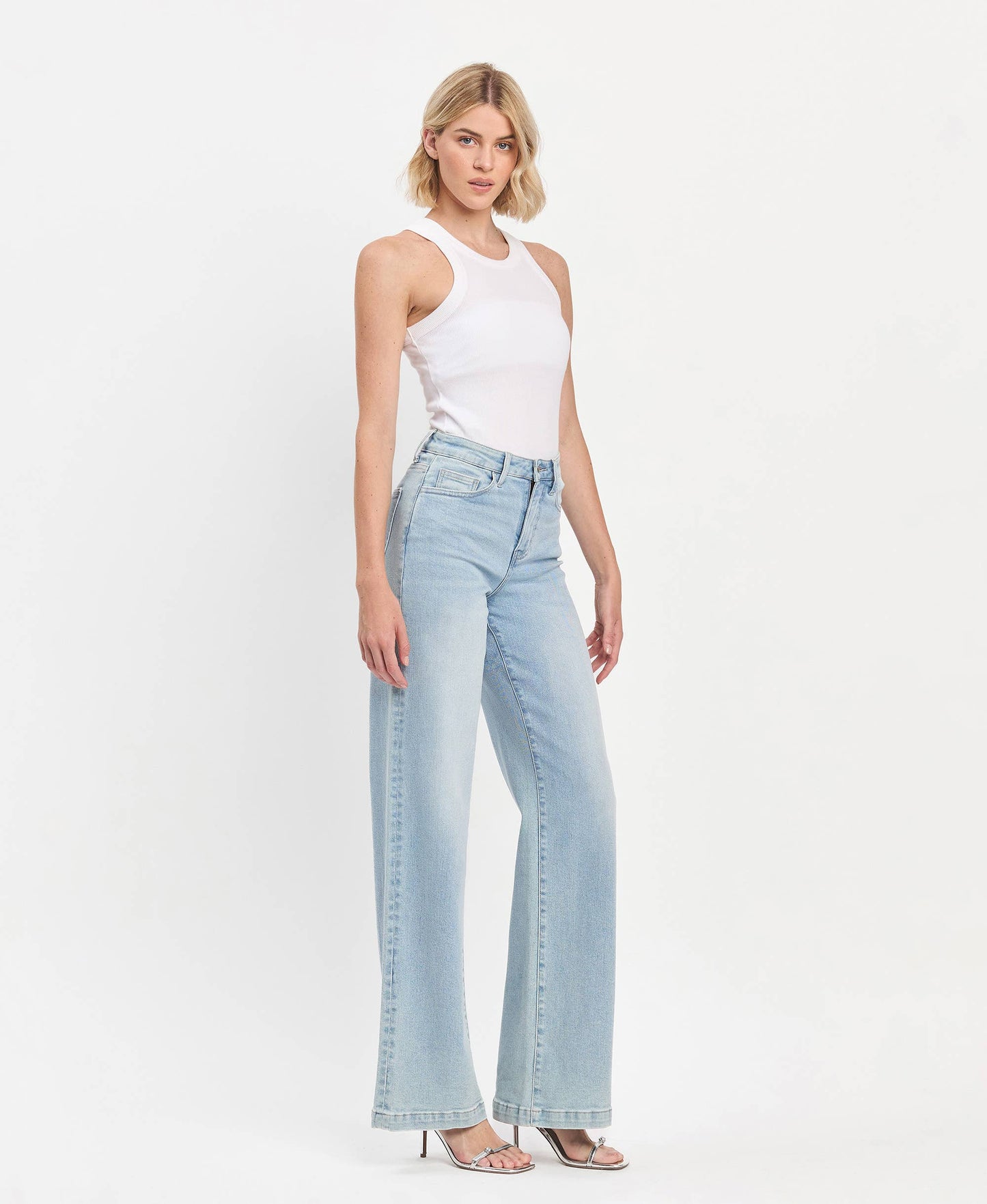 VERVET HIGH RISE WIDE LEG JEANS