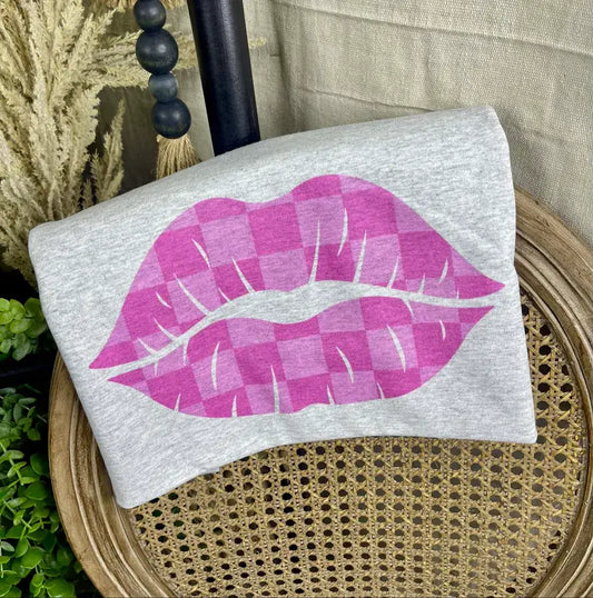 Checkered Lips Tee