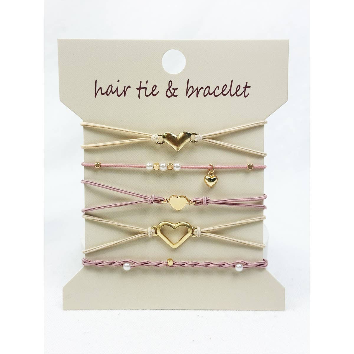 Boho Inspired Minimal Heart Hair Tie Bracelets: MIX COLOR