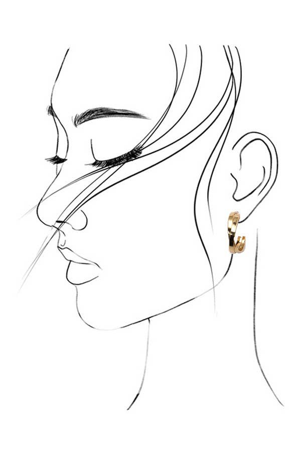 MULTI HOOP TRIO EARRINGS : Gold