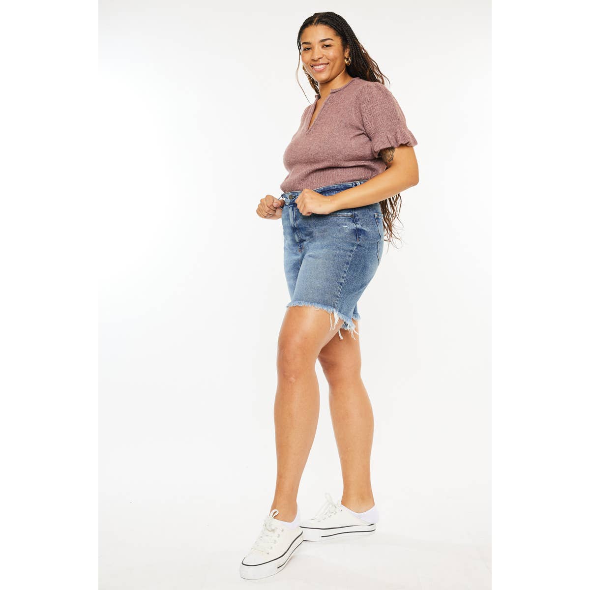 High Rise Bermuda Shorts Kancan