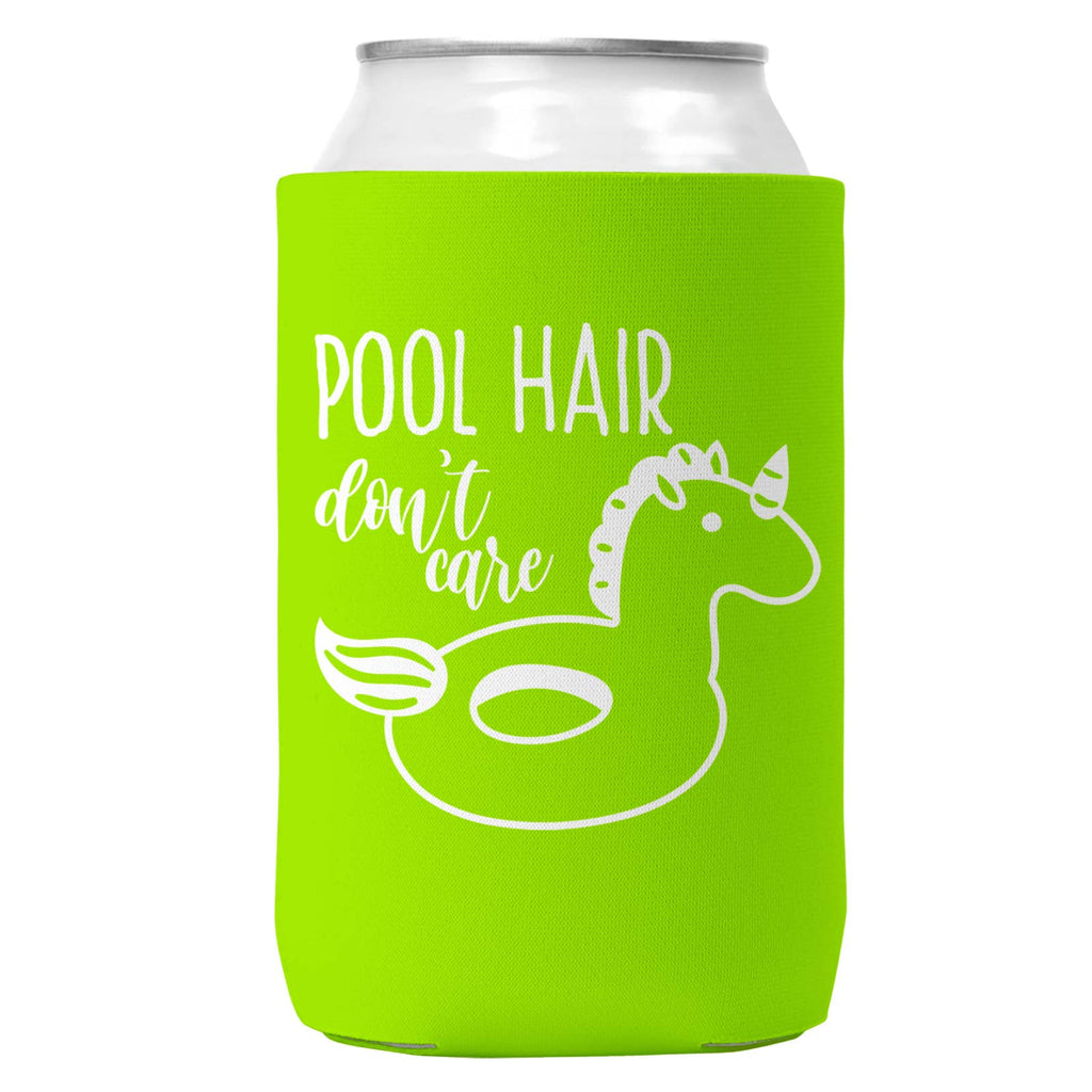 Pool Hair Don't Care Can Coozie: 12oz Cans