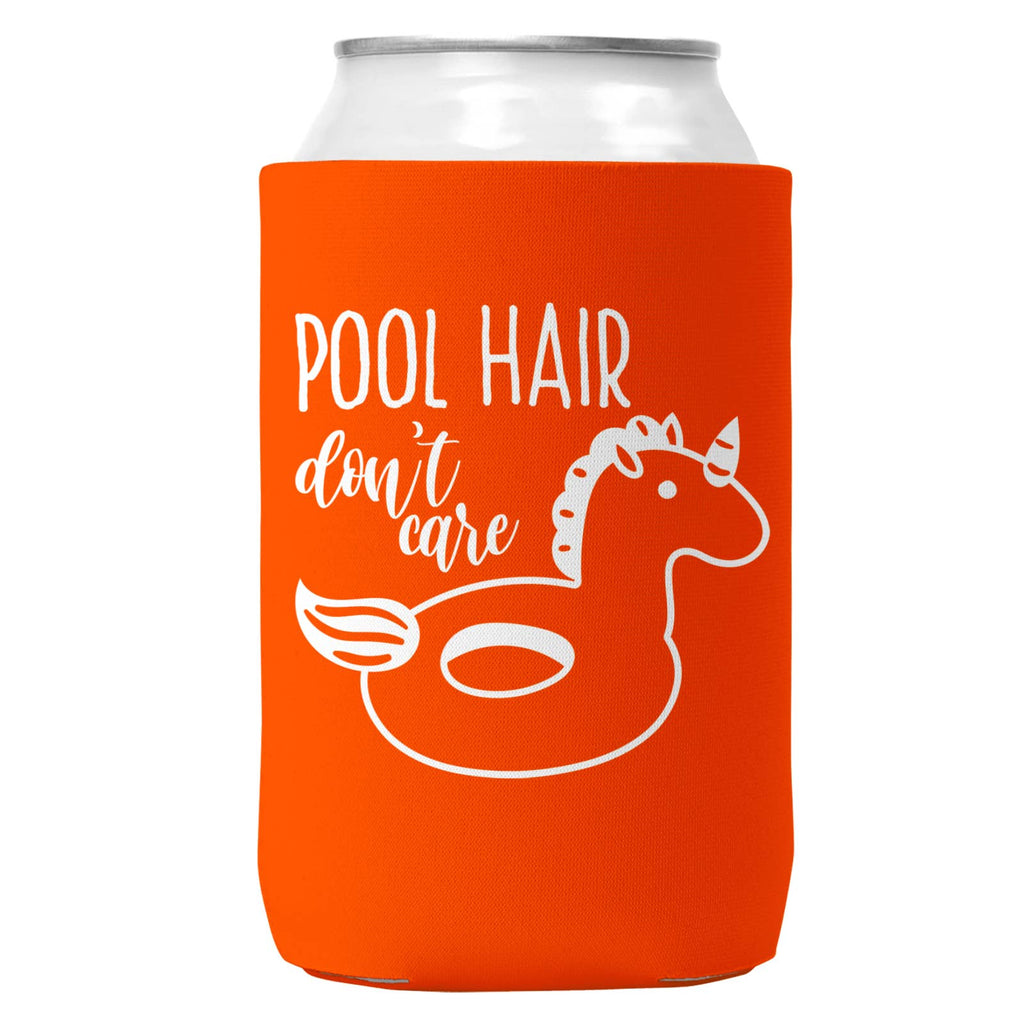 Pool Hair Don't Care Can Coozie: 12oz Cans