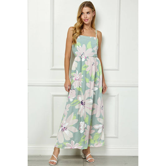 STATEMENT PRINT CAMI MAXI DRESS