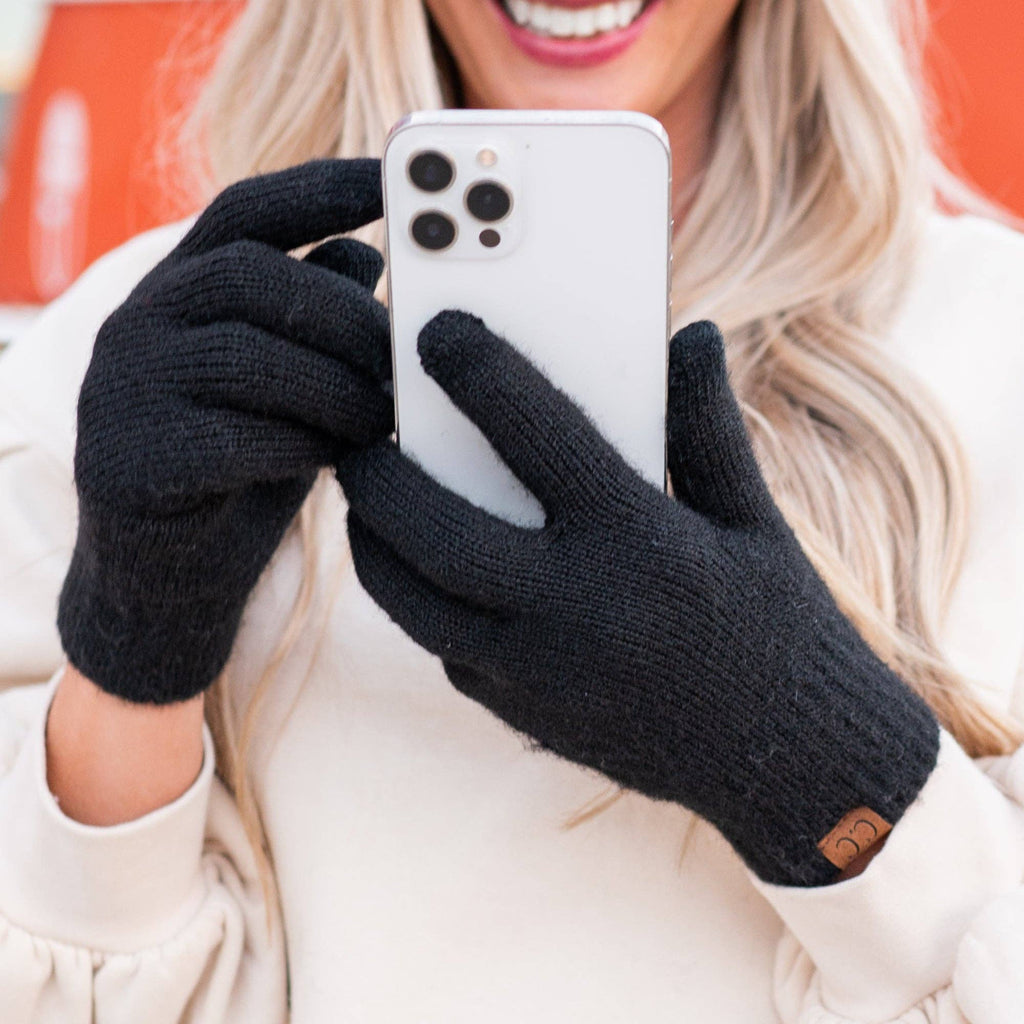 CC Heather Classic Women's Gloves: Heather Black