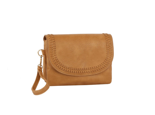 Crossbody Handbag: Tan