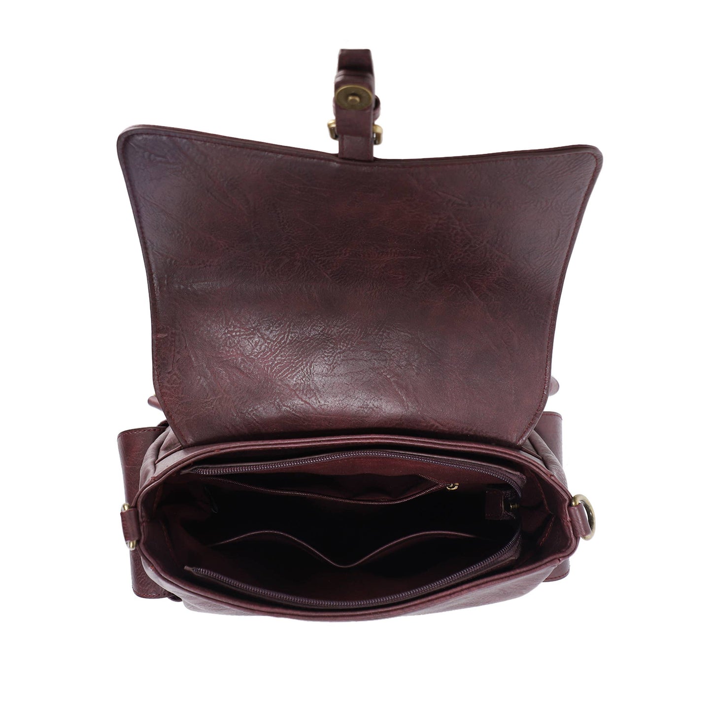 Isabelle Vegan PU Leather Backpack with Side Pockets