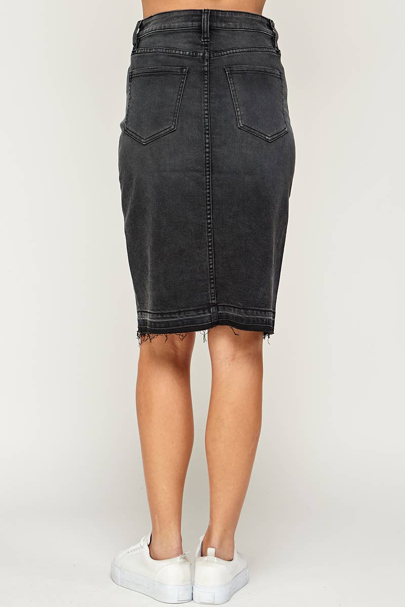 Knee Length Denim Skirt