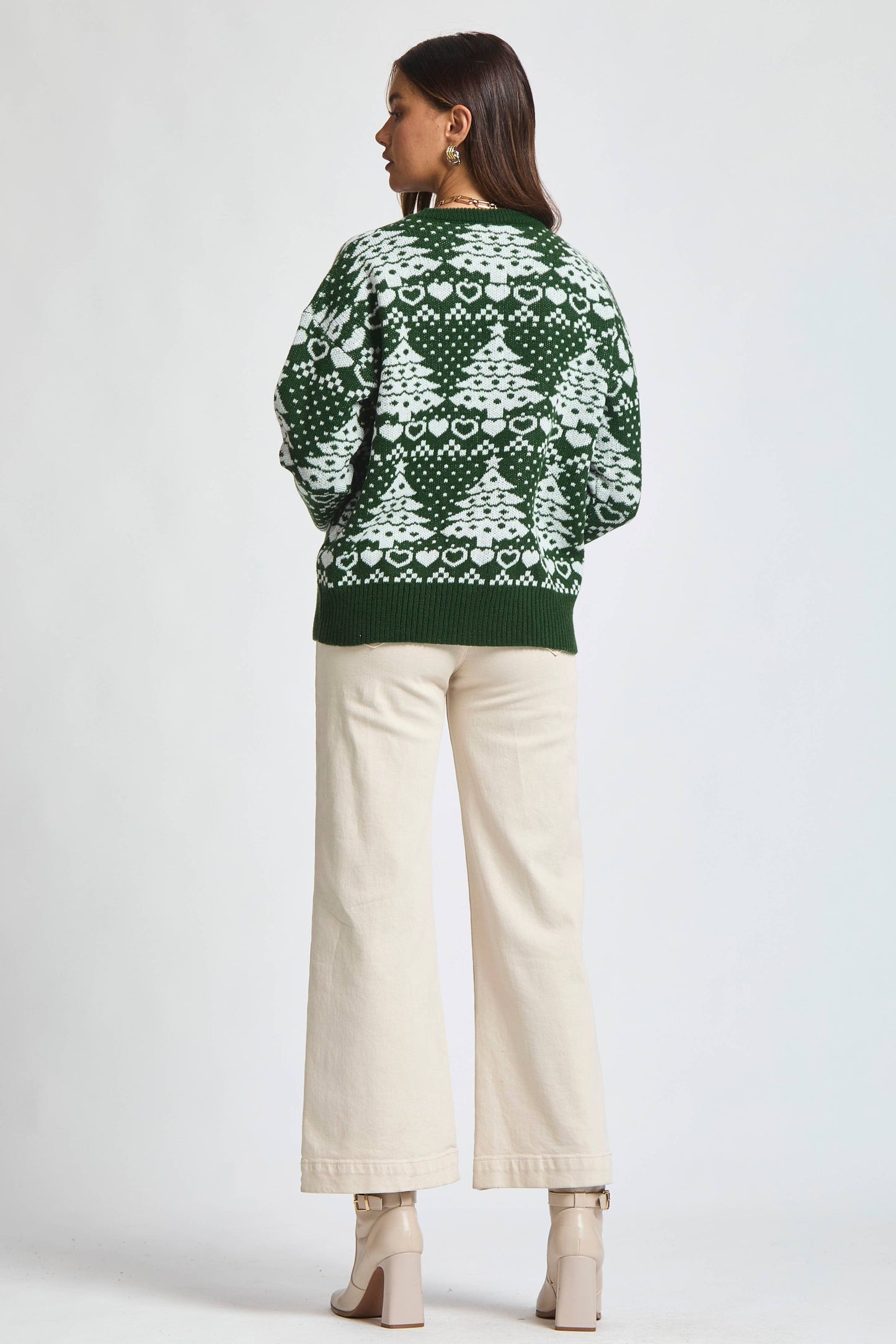 Christmas Tree Holiday Sweater: PINE GREEN