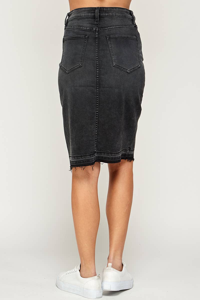 Knee Length Denim Skirt