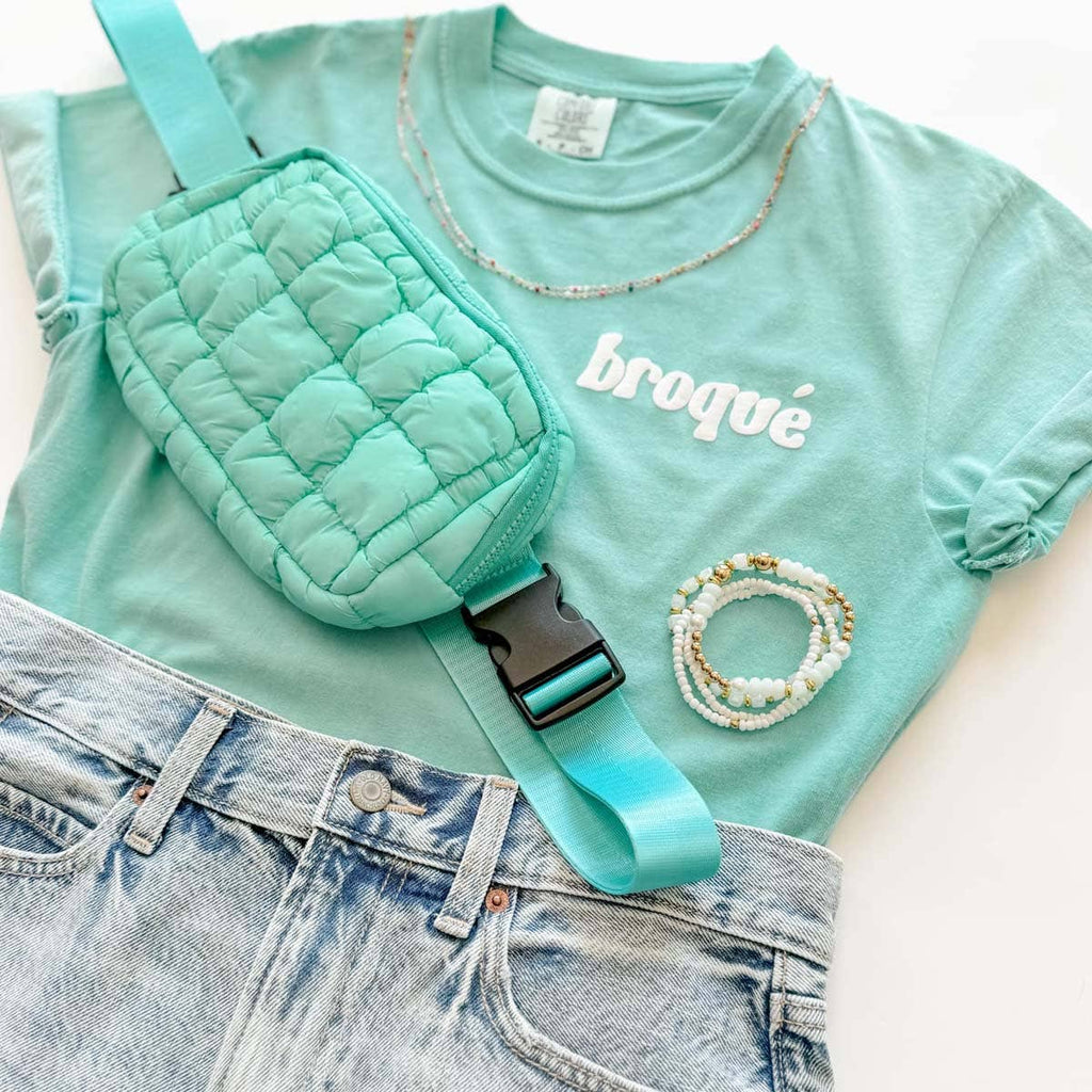 Broque (Fancy Broke) Graphic Tee, Graphic Tank, Summer Tee: Mint