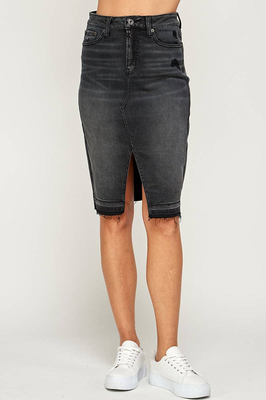 Knee Length Denim Skirt