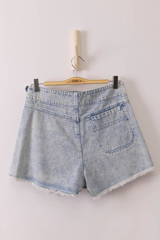 Washed Denim Skort