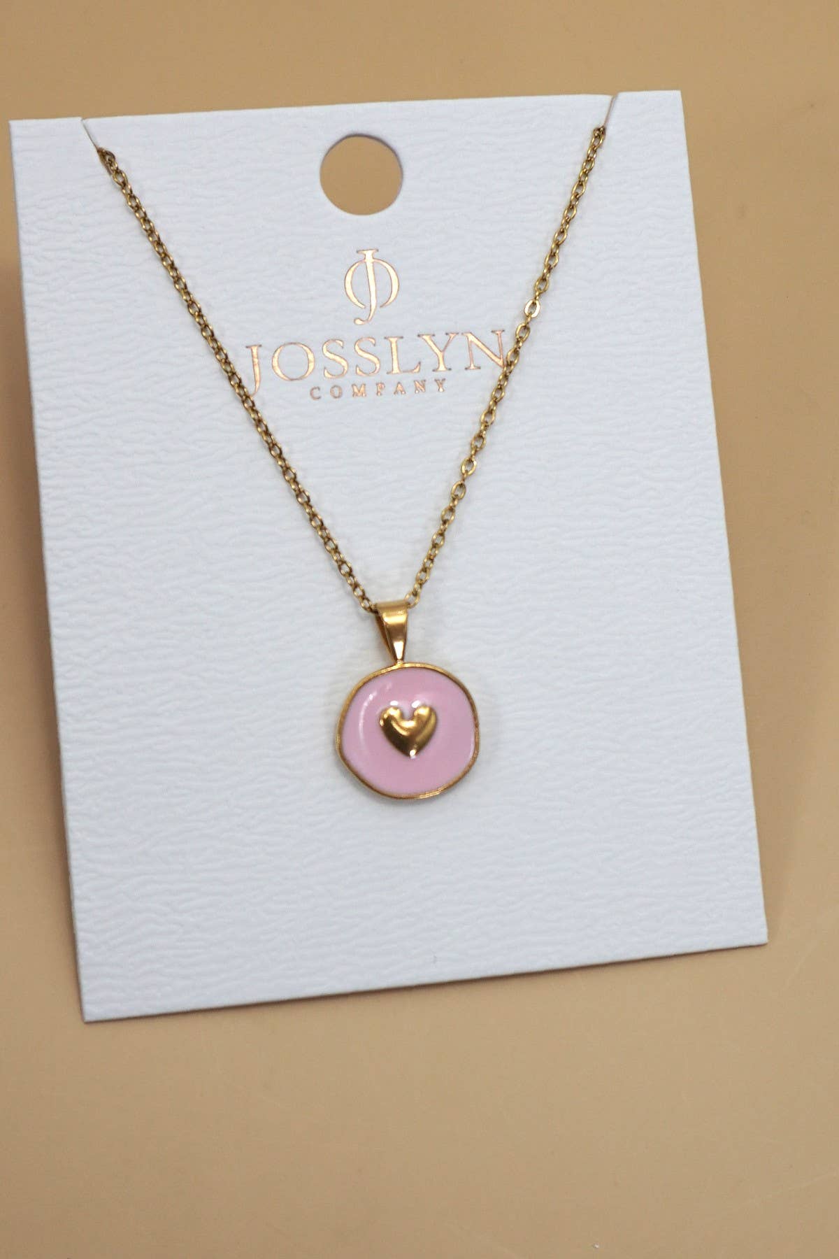18K STAINLESS STEEL TARNISH FREE  | HEART PINK